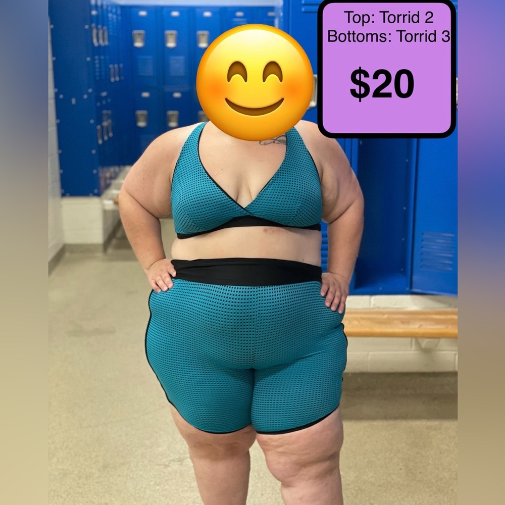 Torrid teal mesh bikini